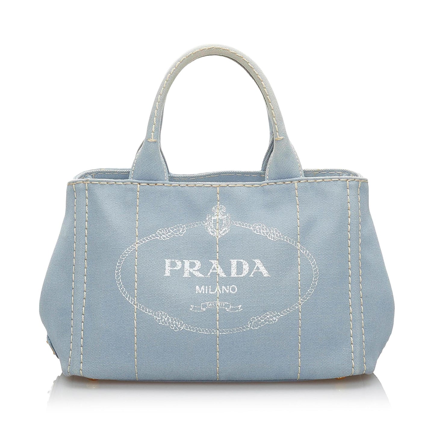 Prada Canapa Logo Canvas Satchel (SHG-34012)