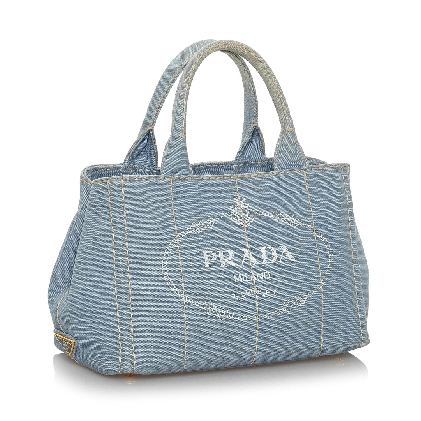 Prada Canapa Logo Canvas Satchel (SHG-34012)