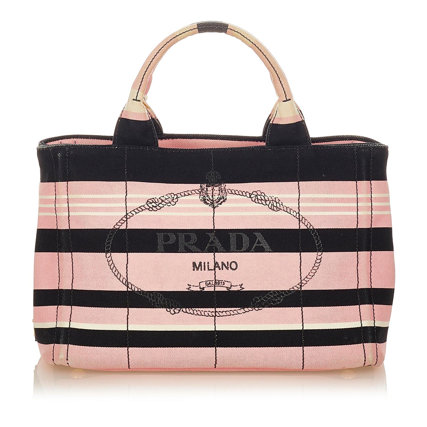 Prada Canapa Logo Canvas Satchel (SHG-34056)