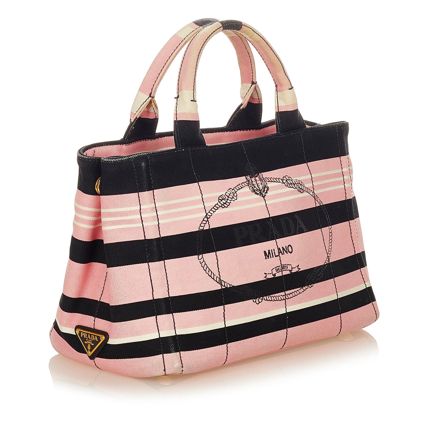 Prada Canapa Logo Canvas Satchel (SHG-34056)