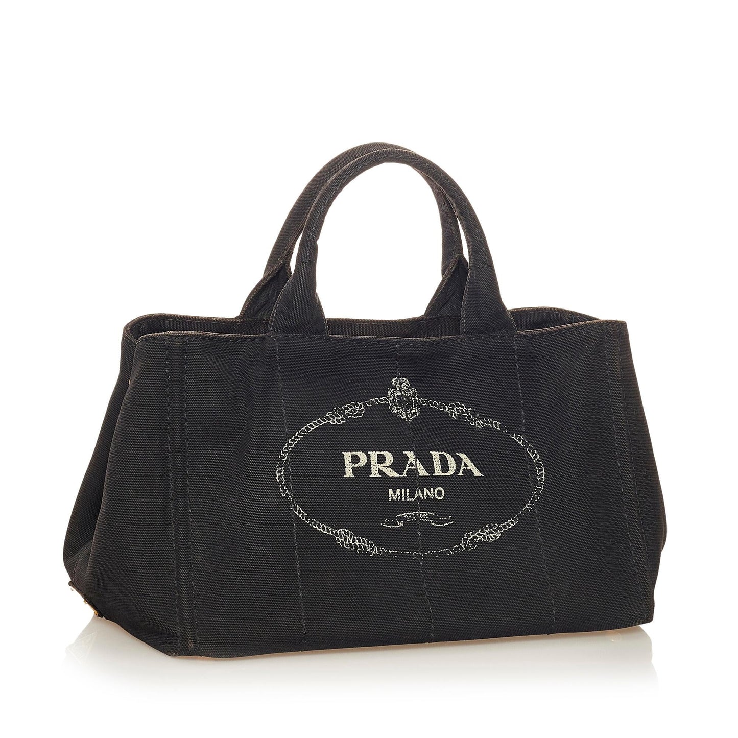 Prada Canapa Logo Canvas Satchel (SHG-34462)