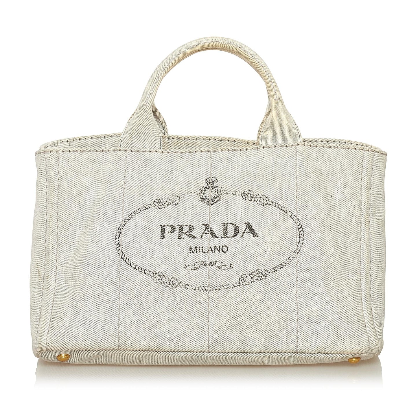 Prada Canapa Logo Canvas Satchel (SHG-35073)