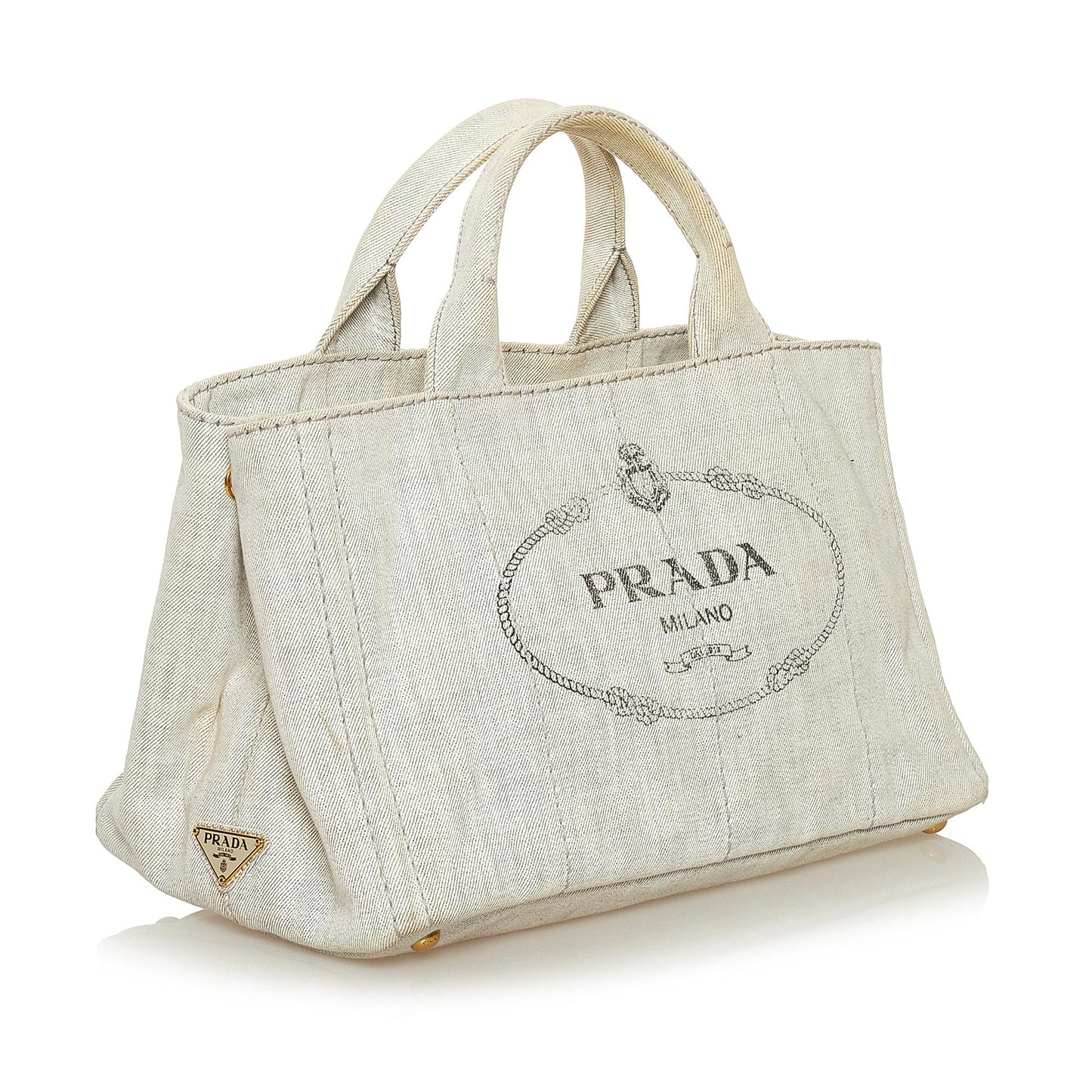 Prada Canapa Logo Canvas Satchel (SHG-35073)