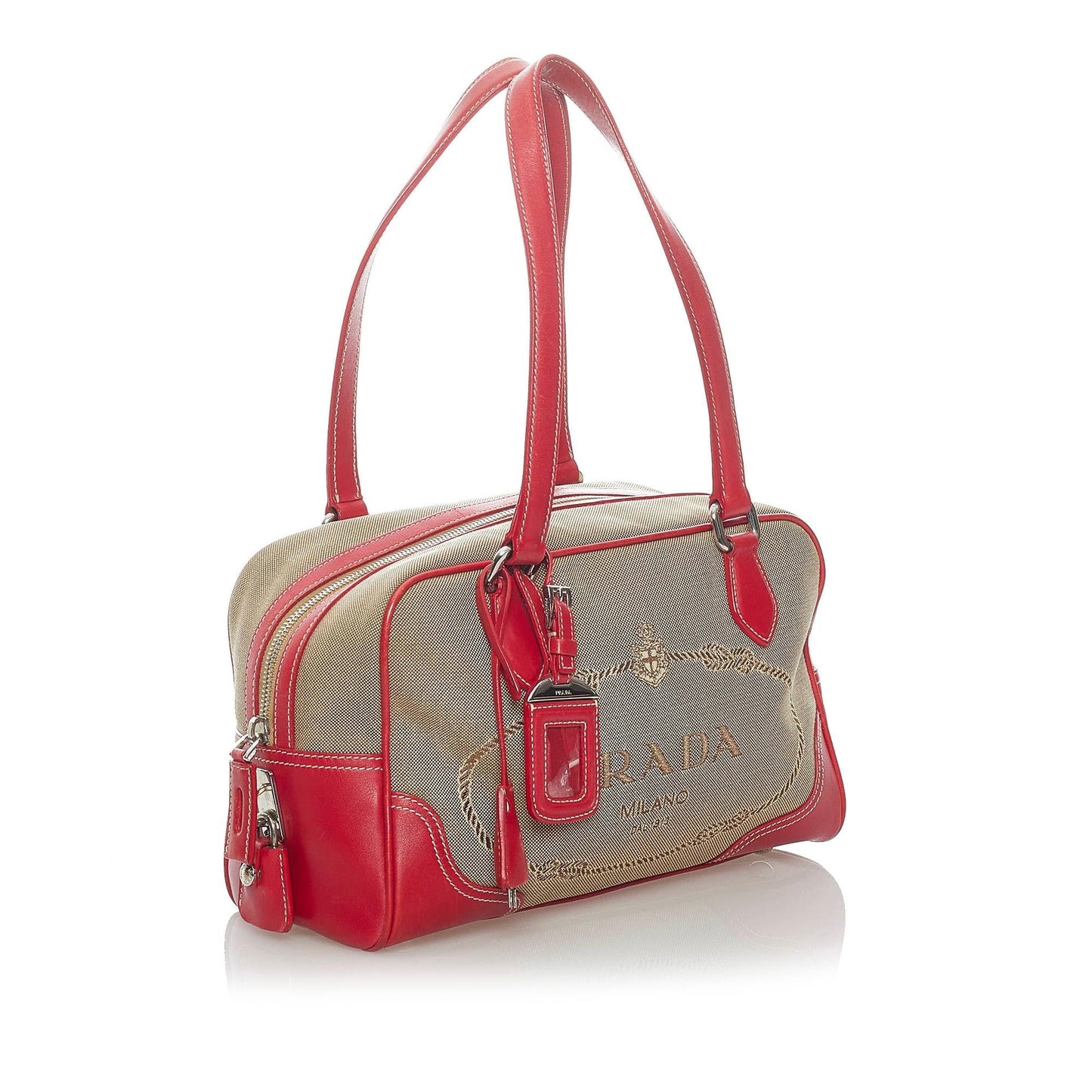 Prada Canapa Logo Canvas Shoulder Bag (SHG-32697)