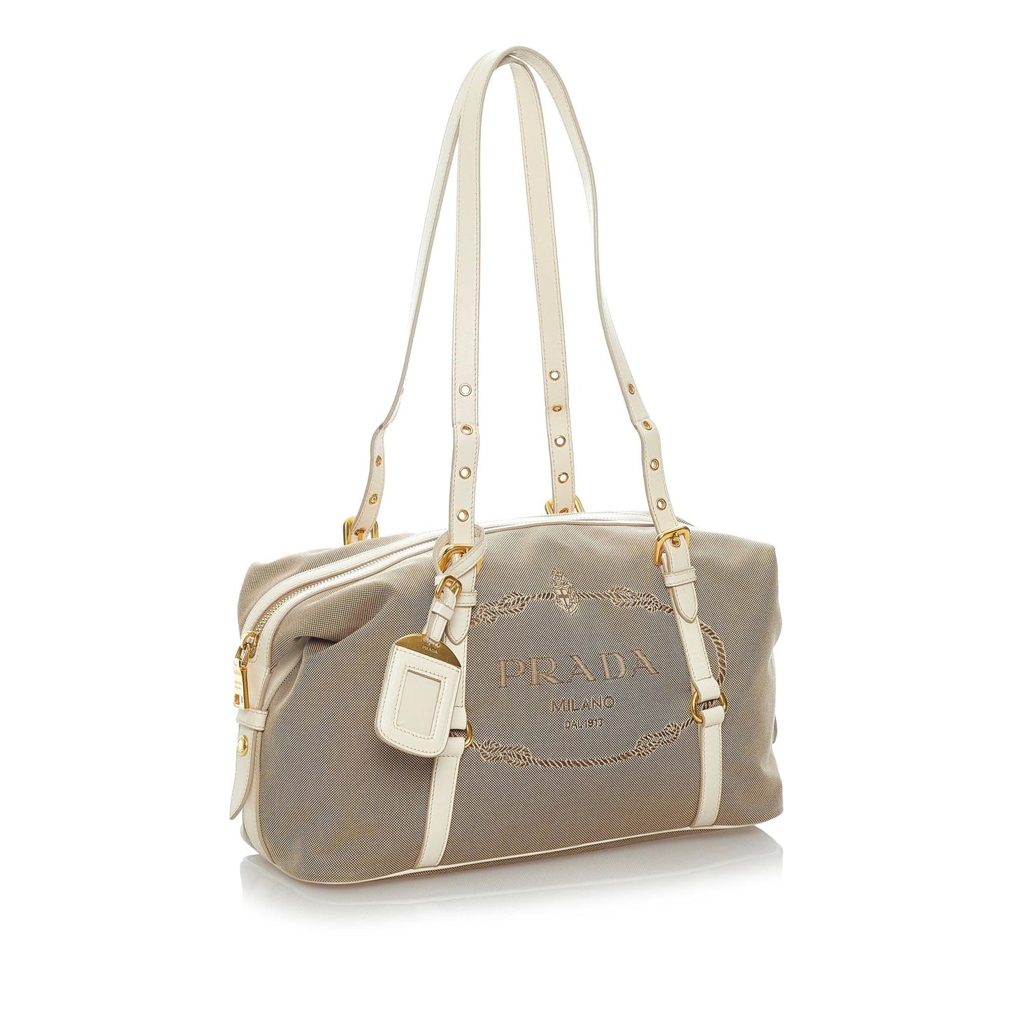 Prada Canapa Logo Canvas Shoulder Bag (SHG-32715)