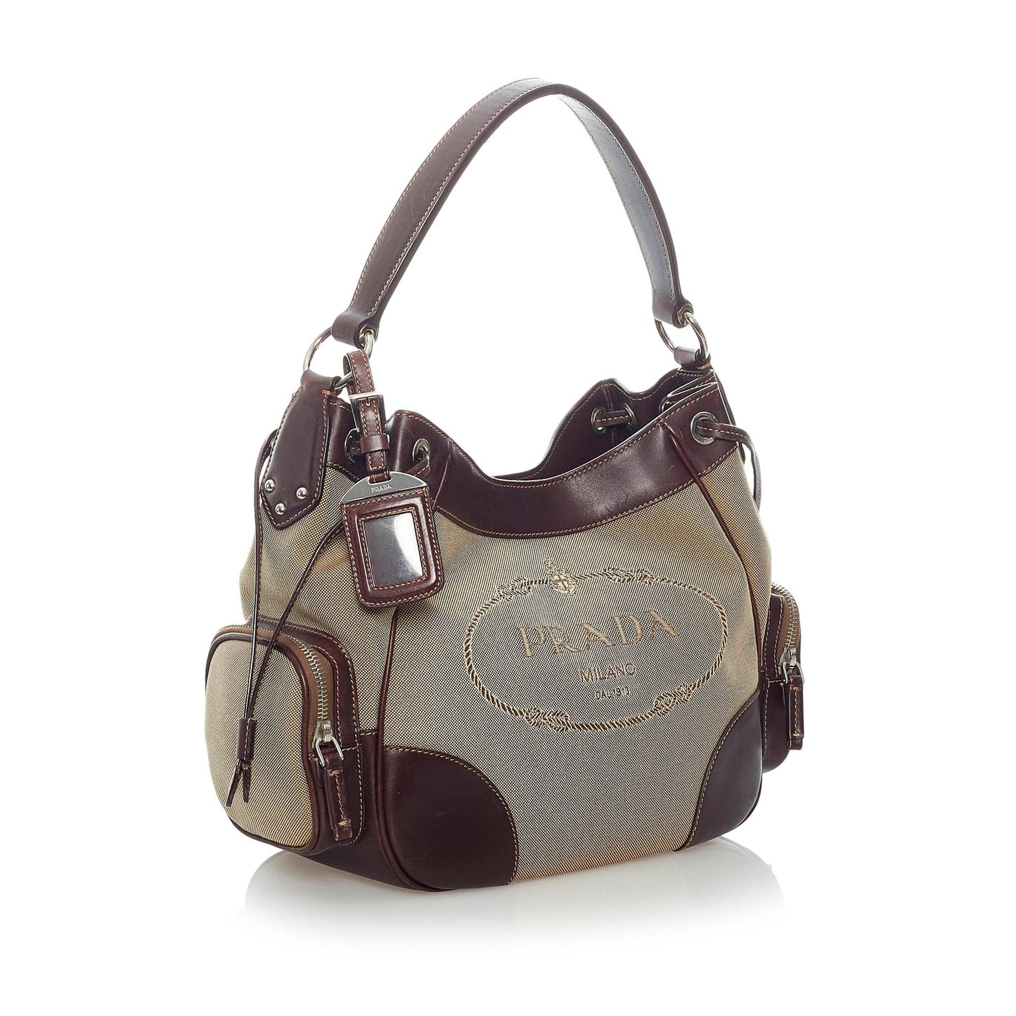 Prada Canapa Logo Canvas Shoulder Bag (SHG-32830)