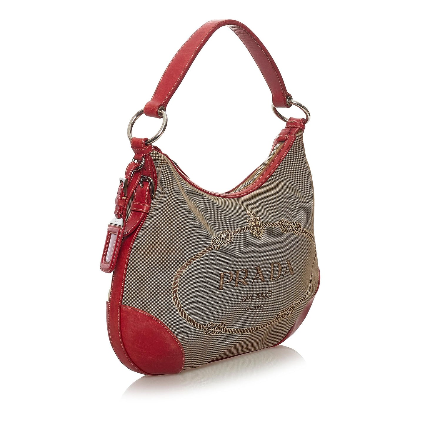 Prada Canapa Logo Canvas Shoulder Bag (SHG-33015)