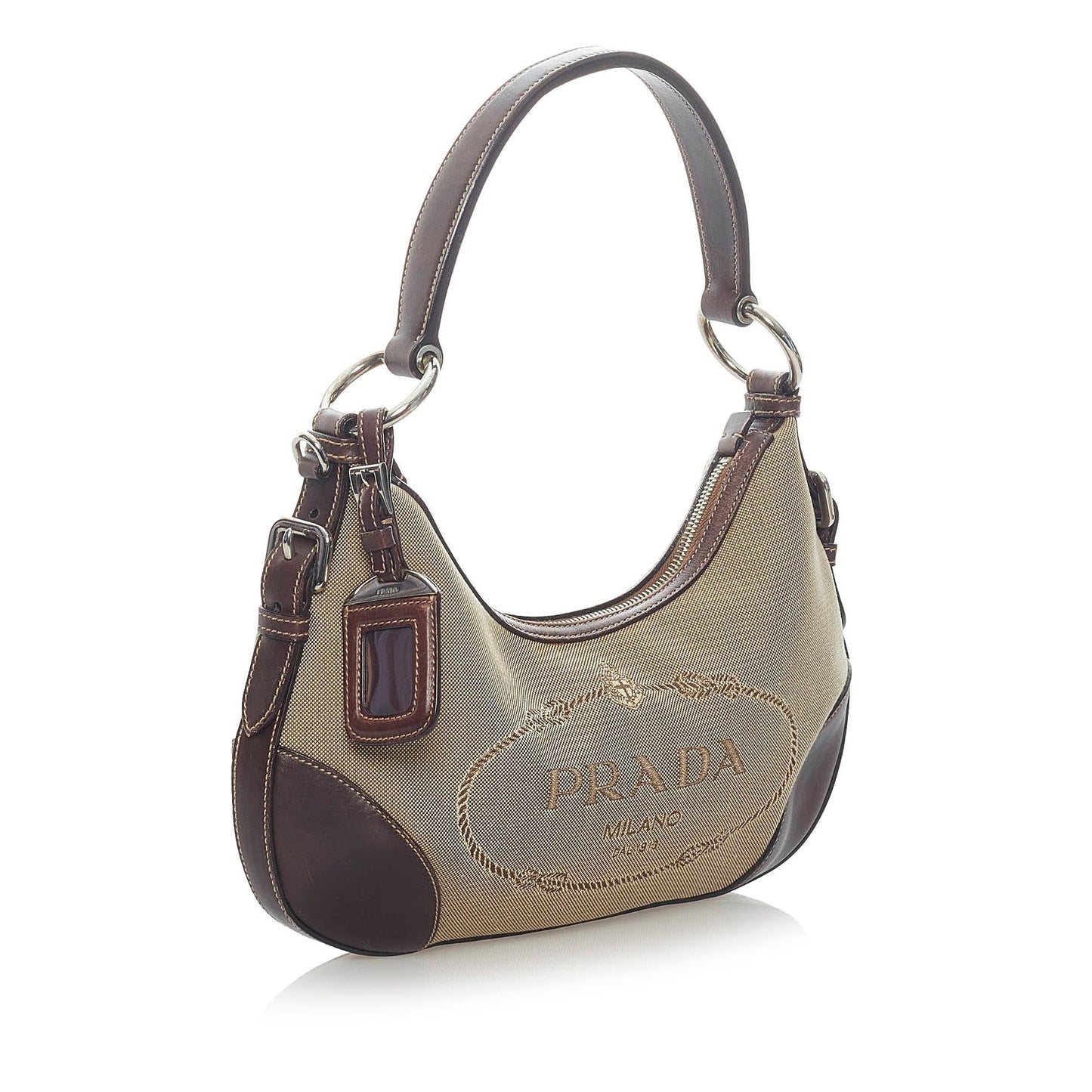 Prada Canapa Logo Canvas Shoulder Bag (SHG-33520)
