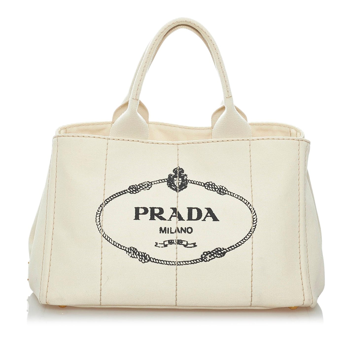 Prada Canapa Logo Canvas Tote Bag (SHG-29655)