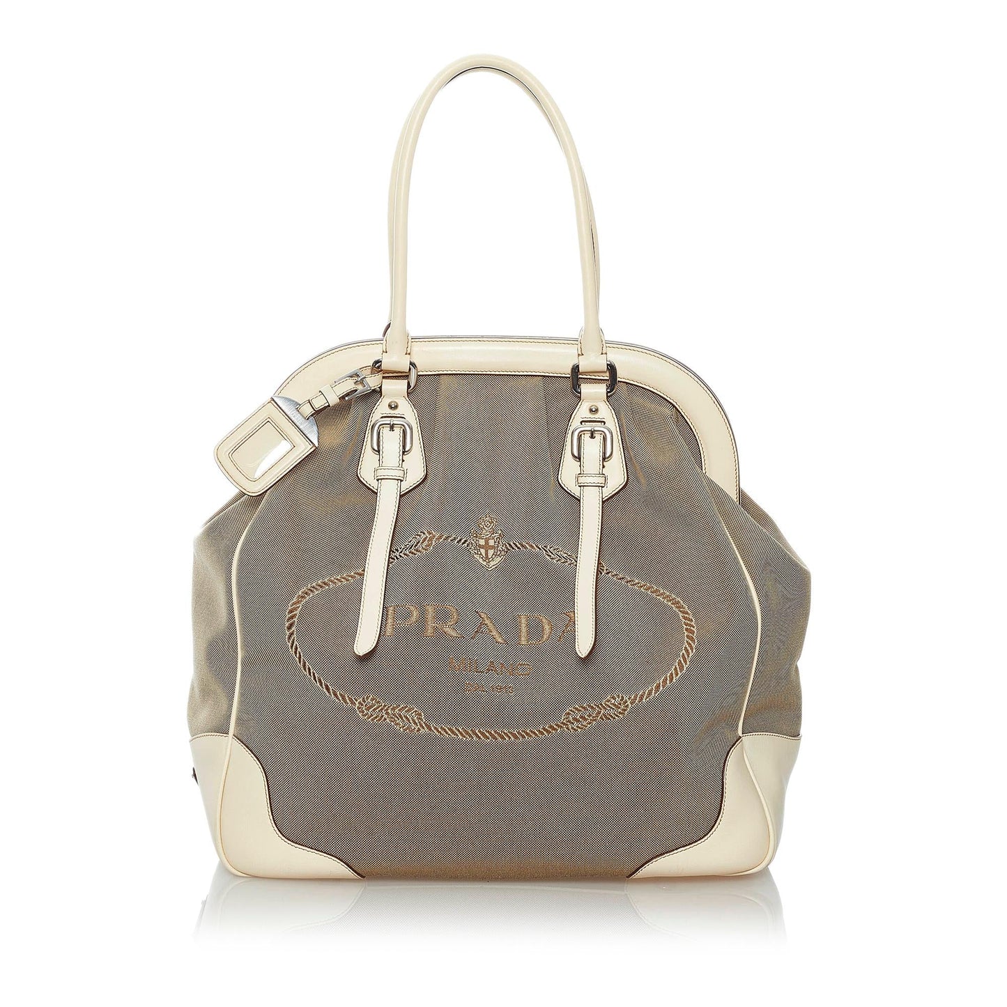 Prada Canapa Logo Canvas Tote Bag (SHG-30280)