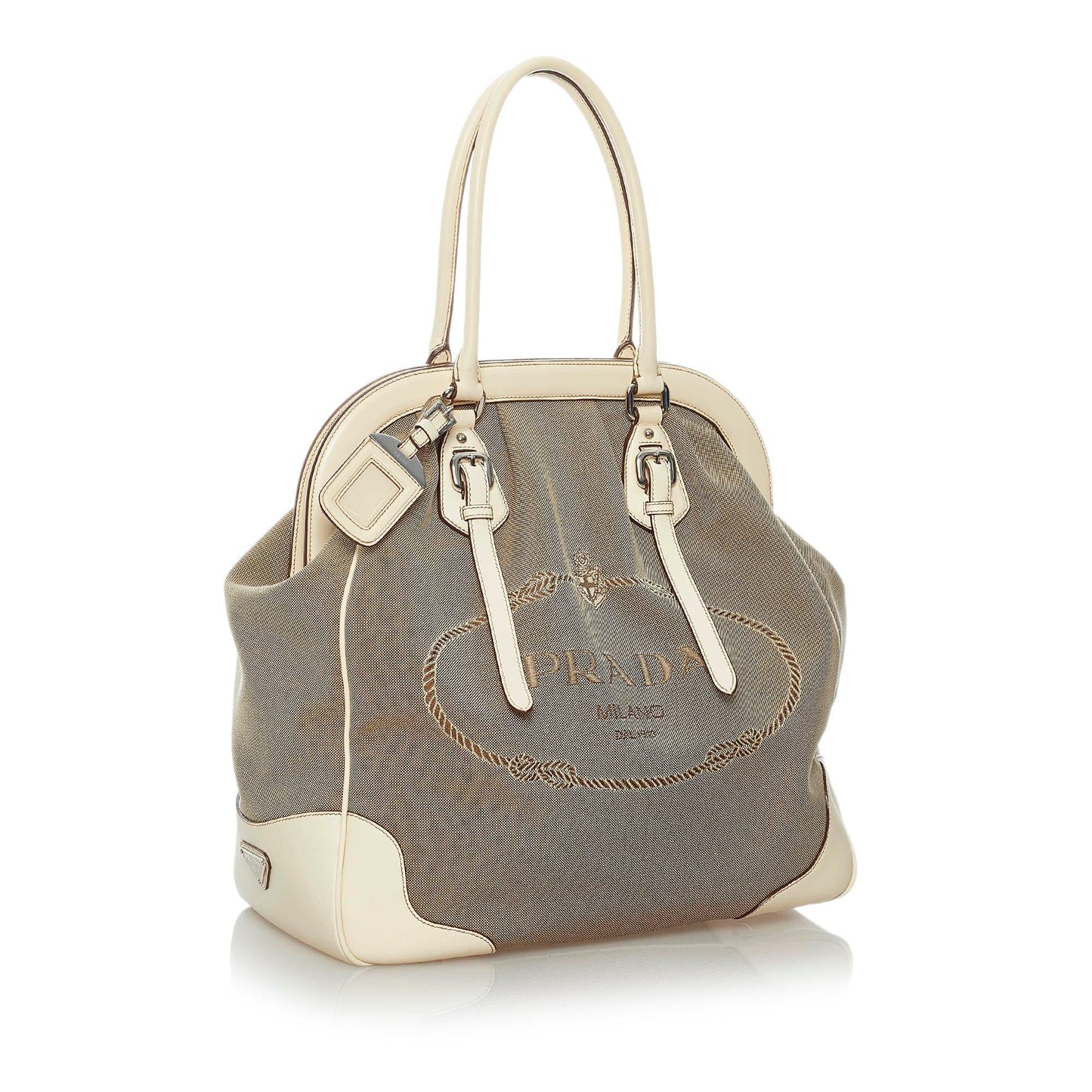Prada Canapa Logo Canvas Tote Bag (SHG-30280)
