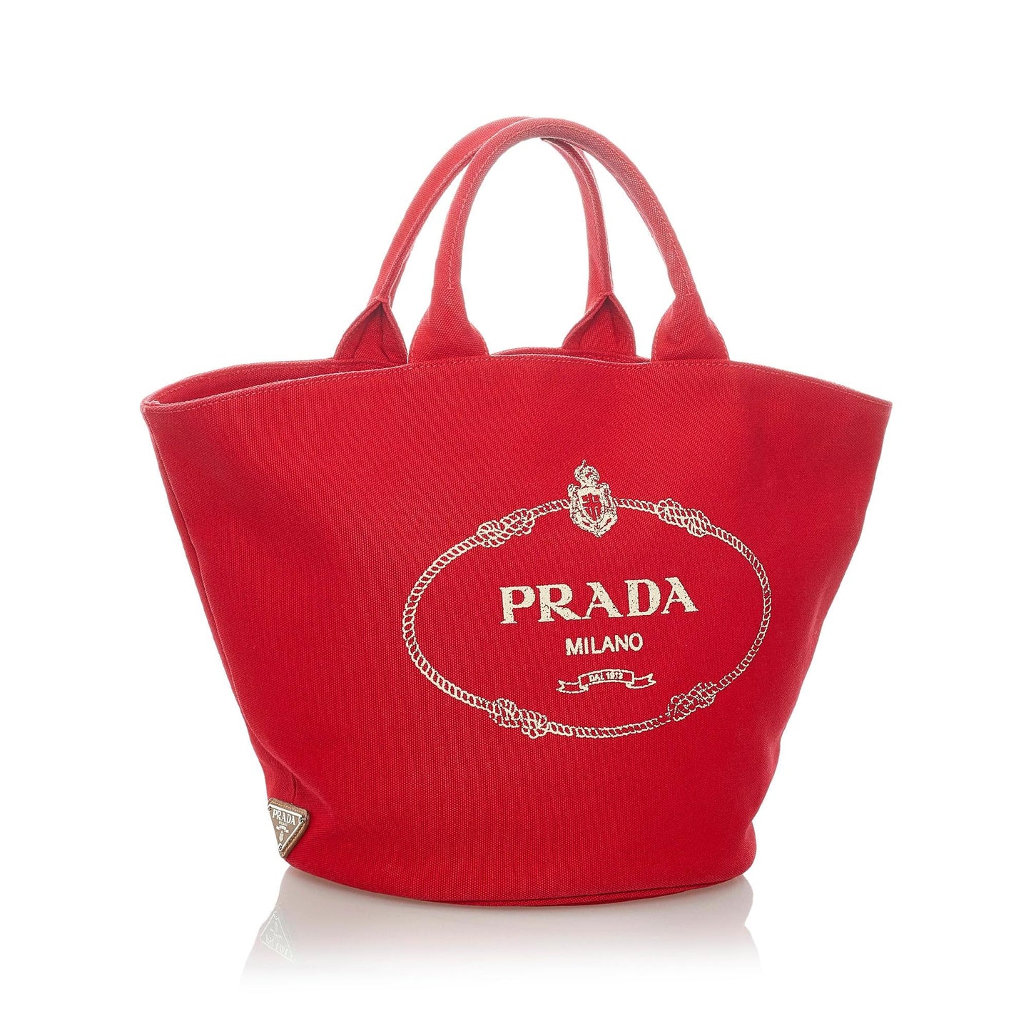Prada Canapa Logo Canvas Tote Bag (SHG-32065)