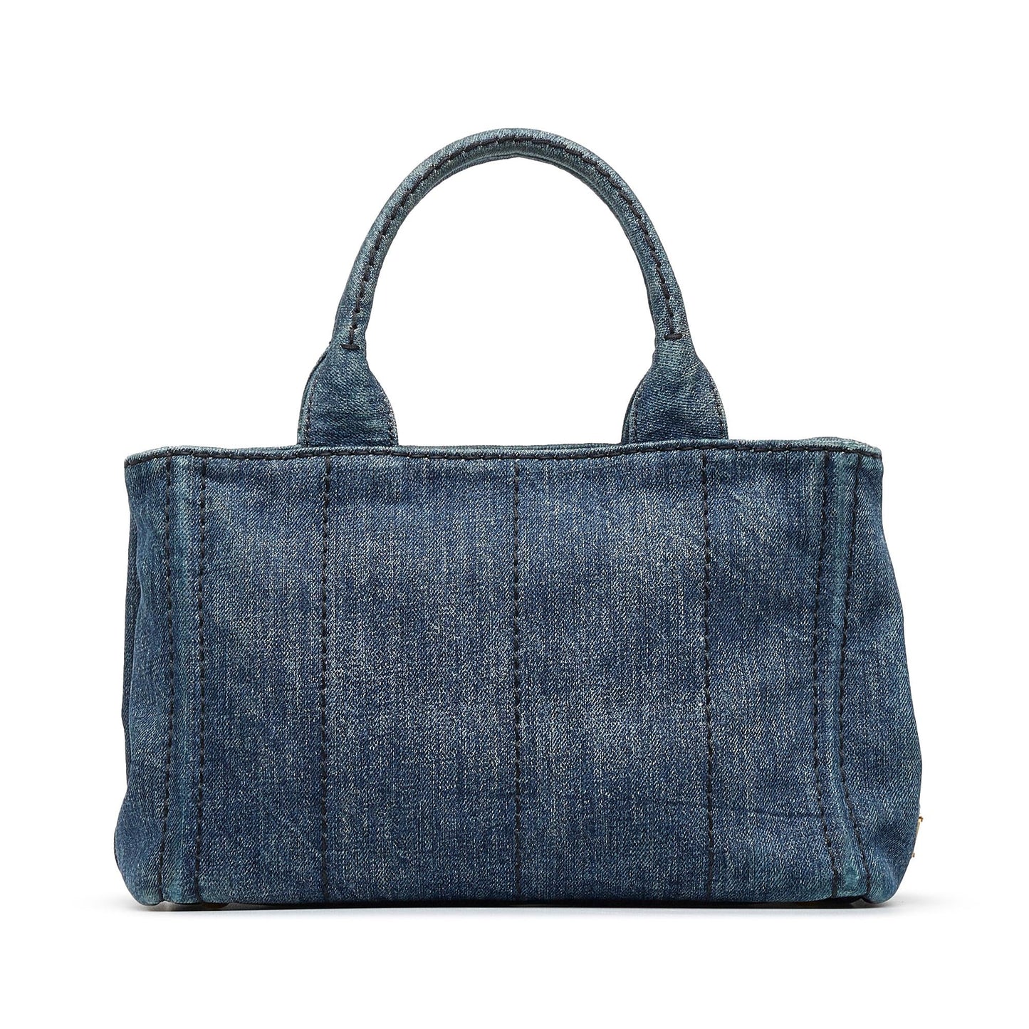 Prada Canapa Logo Denim Satchel (SHG-p3QUK4)