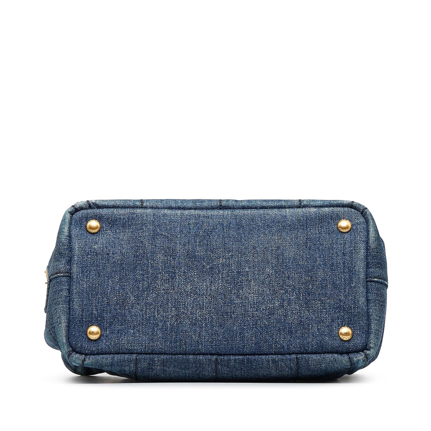 Prada Canapa Logo Denim Satchel (SHG-p3QUK4)