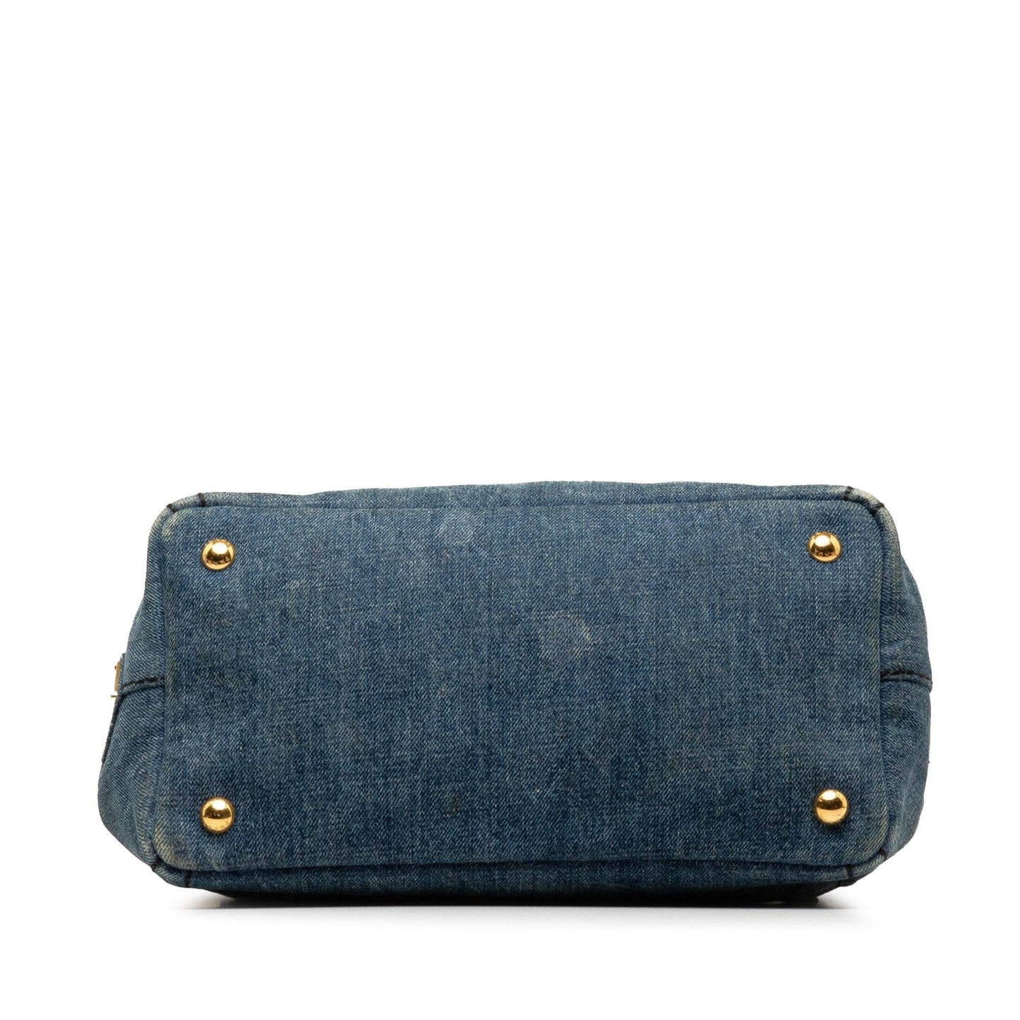 Prada Canapa Logo Denim Satchel (SHG-ozrUBR)