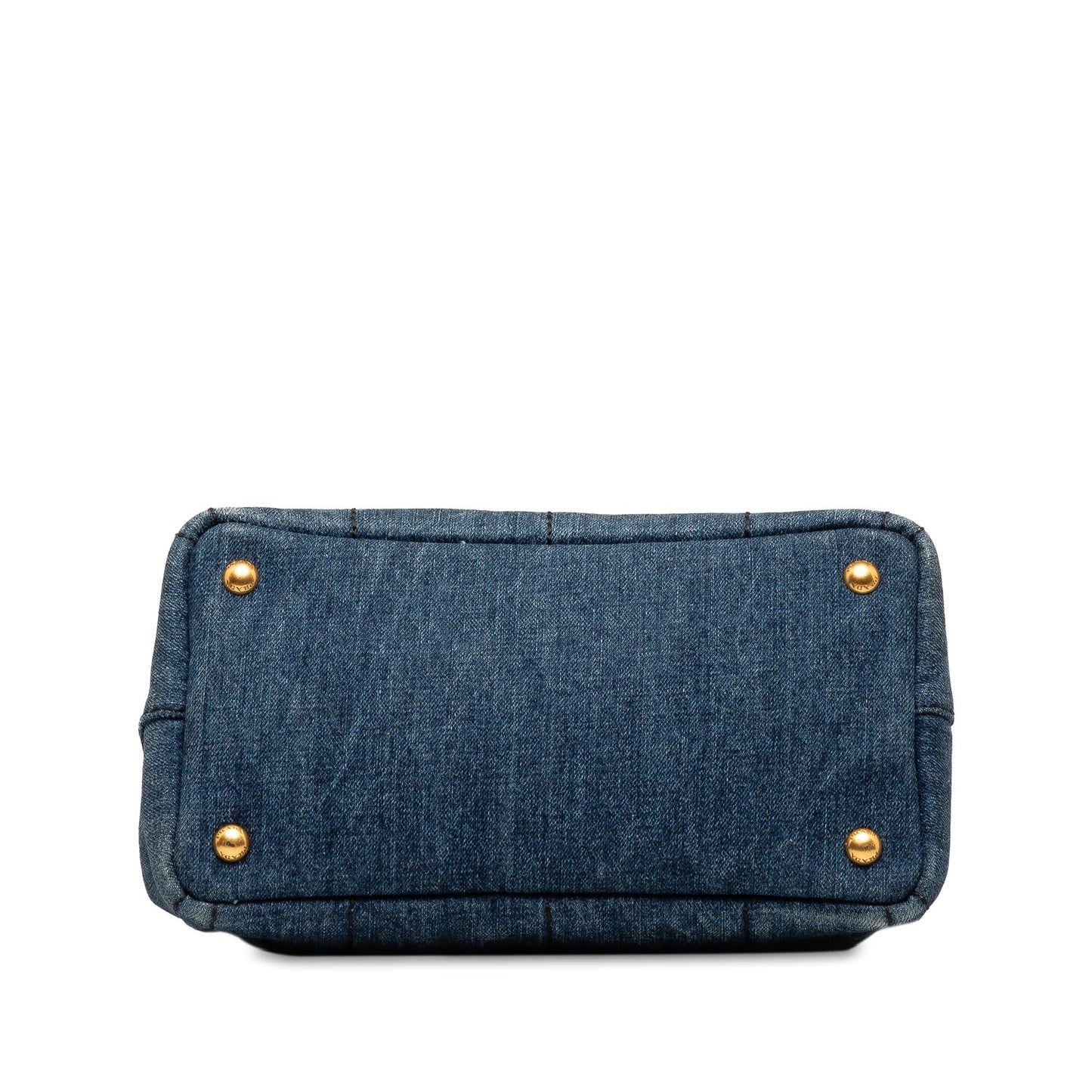 Prada Canapa Logo Denim Satchel (SHG-RetVcF)