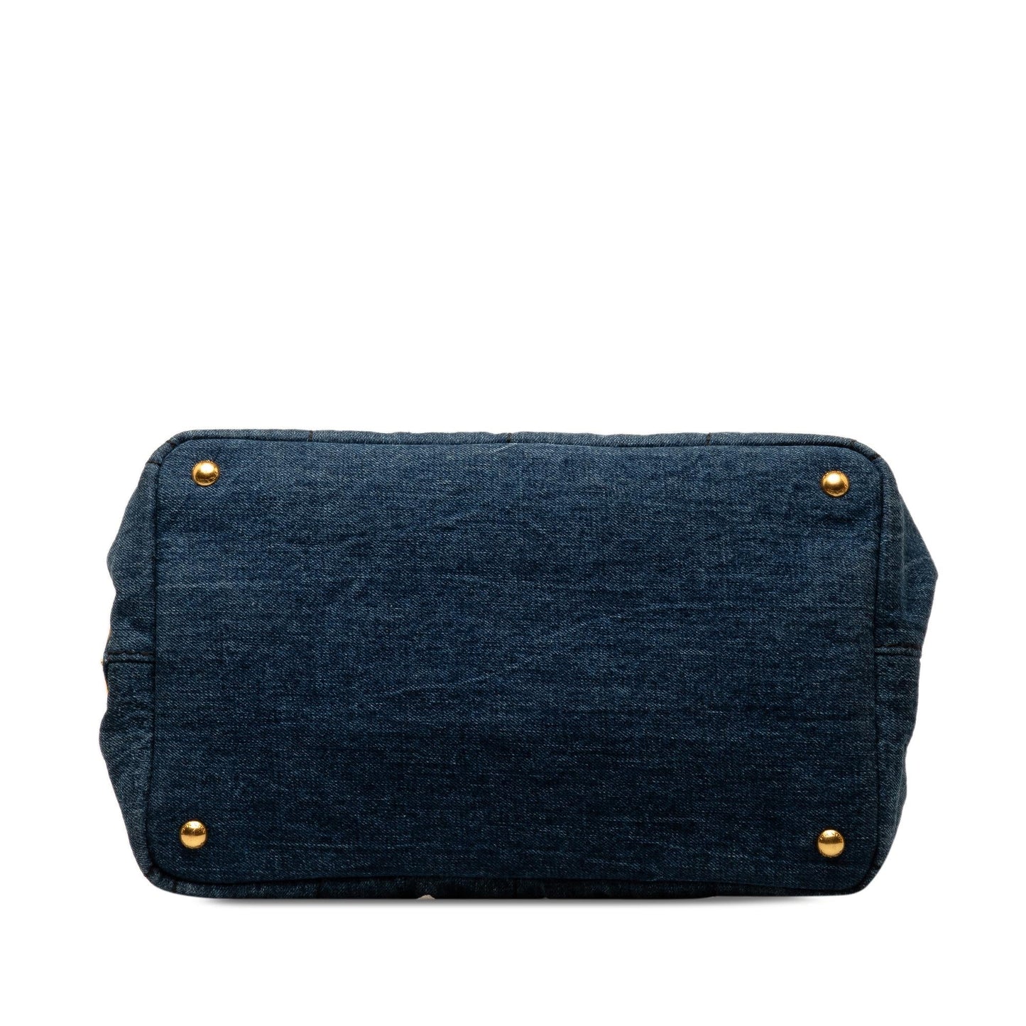 Prada Canapa Logo Denim Satchel (SHG-zkv8iu)