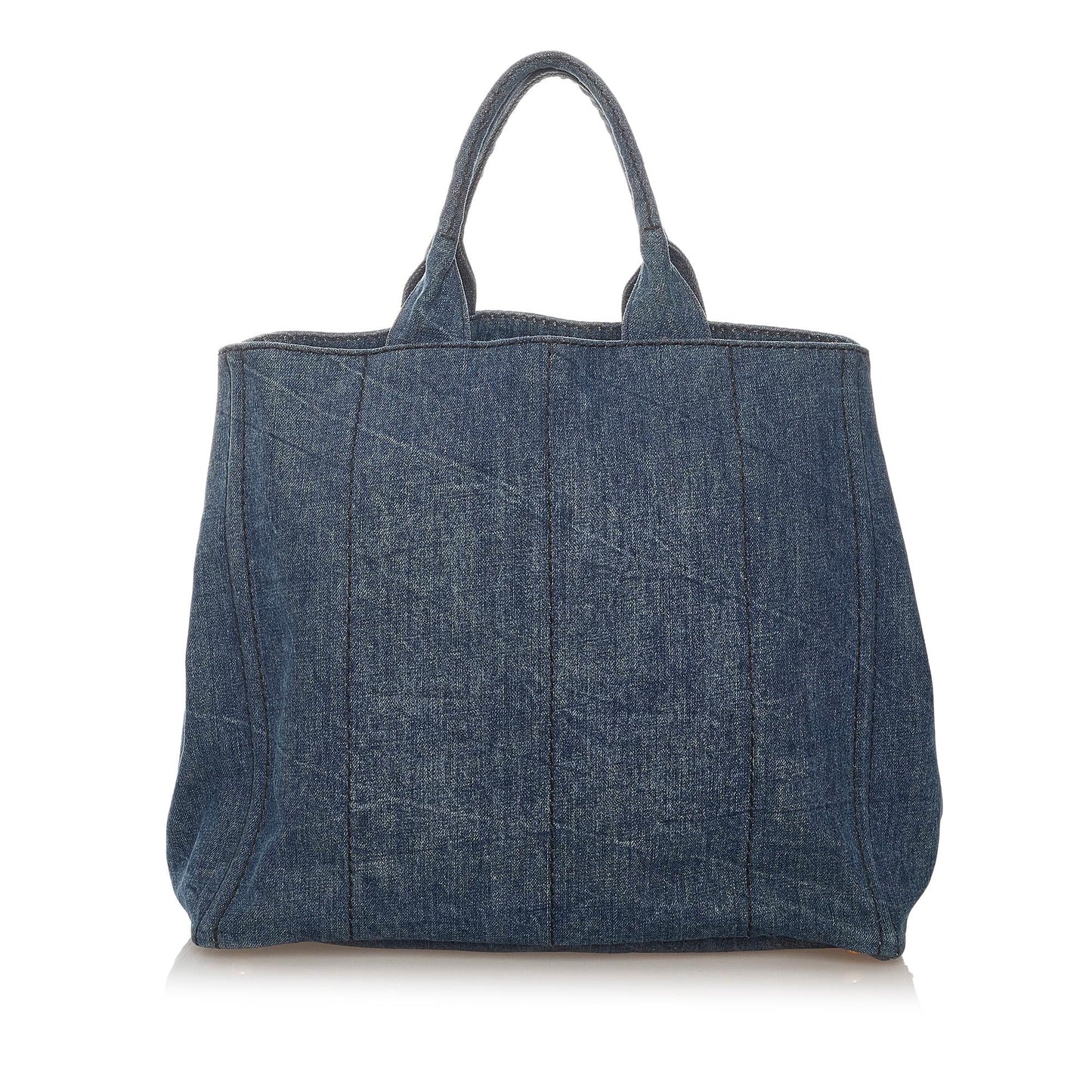 Prada Canapa Logo Denim Tote Bag (SHG-27693)
