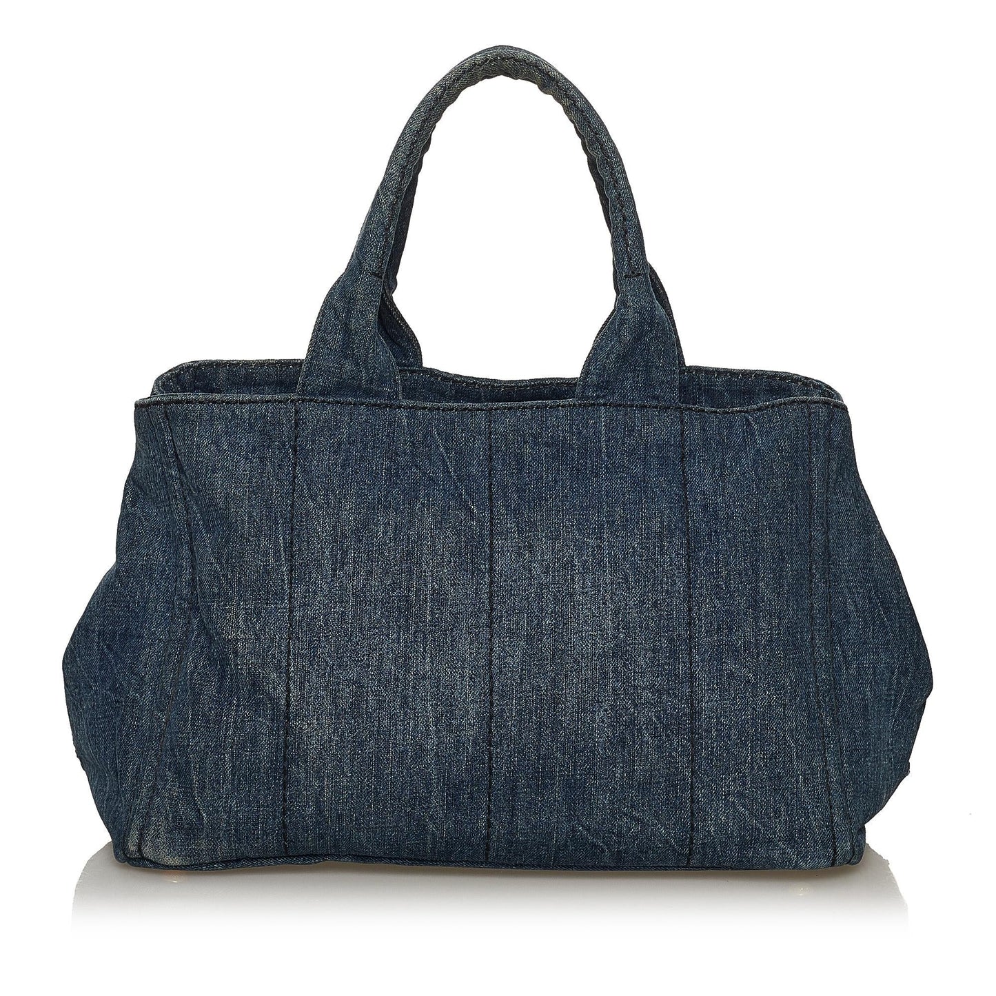 Prada Canapa Logo Denim Tote Bag (SHG-29654)