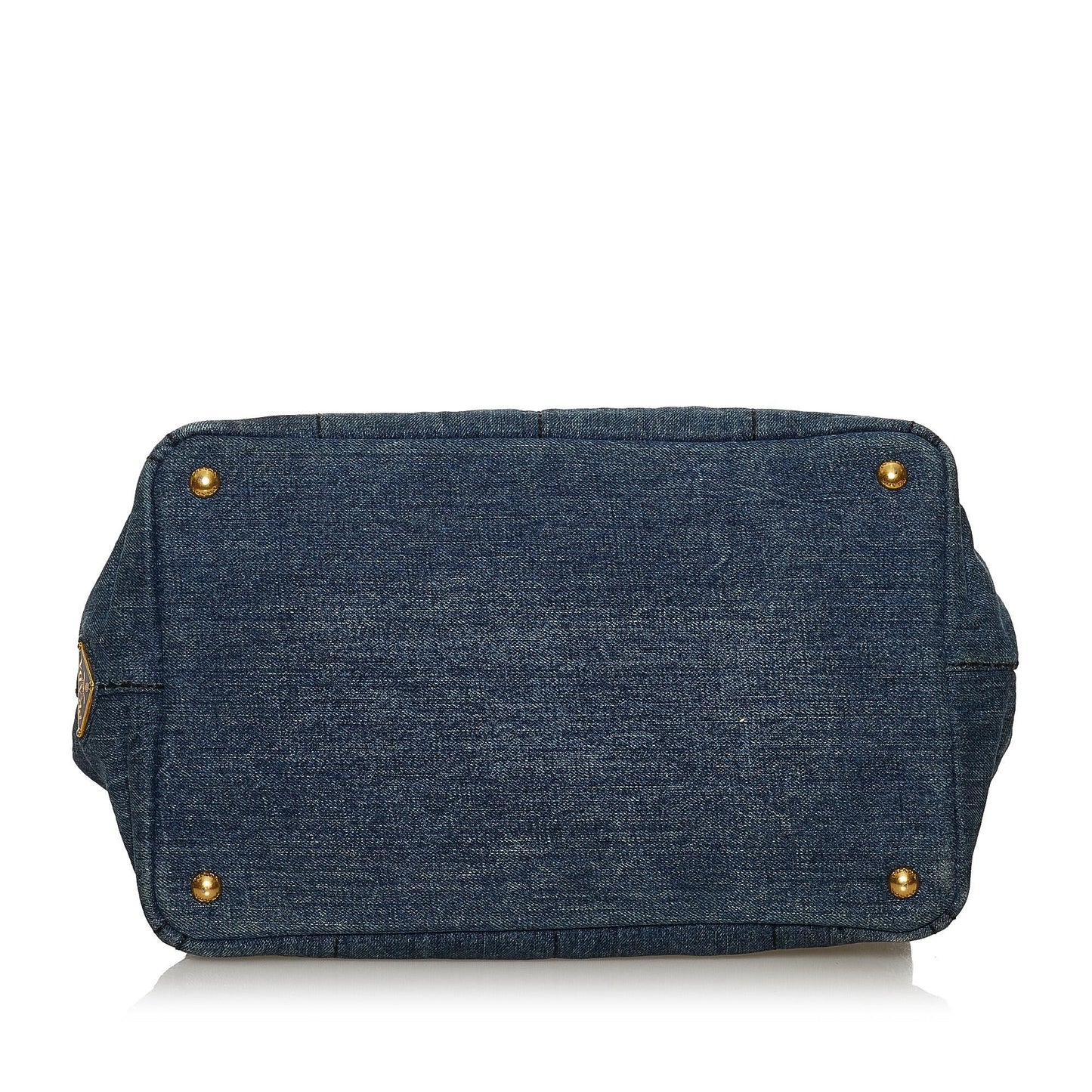 Prada Canapa Logo Denim Tote Bag (SHG-29654)