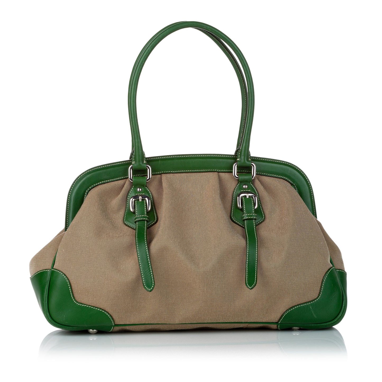 Prada Canapa Logo Frame Handbag (SHG-30994)