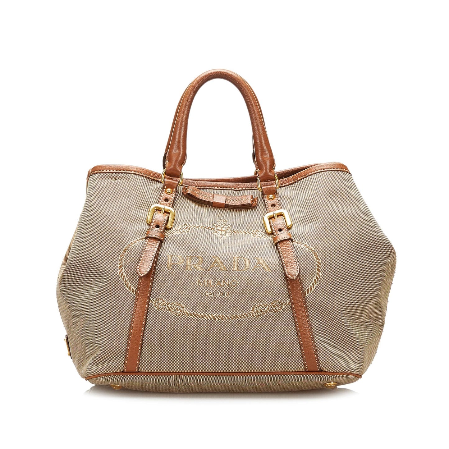 Prada Canapa Logo Satchel (SHG-35534)