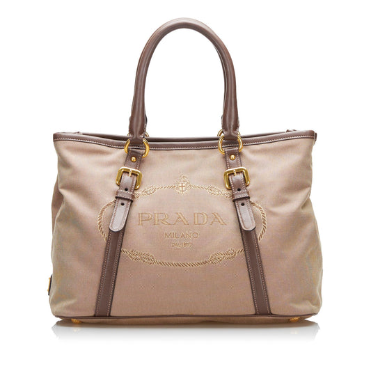 Prada Canapa Logo Satchel (SHG-xN8V8L)