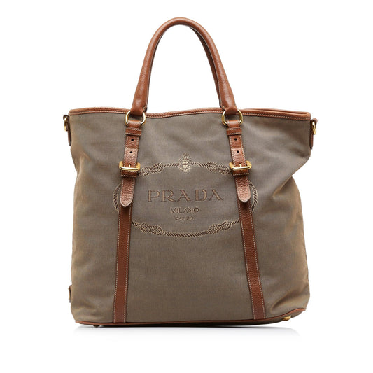 Prada Canapa Logo Satchel (SHG-x1RLHx)