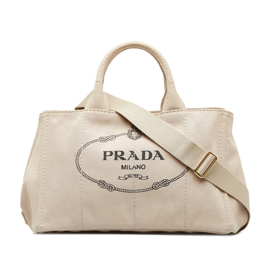 Prada Canapa Logo Satchel (SHG-9UBld2)