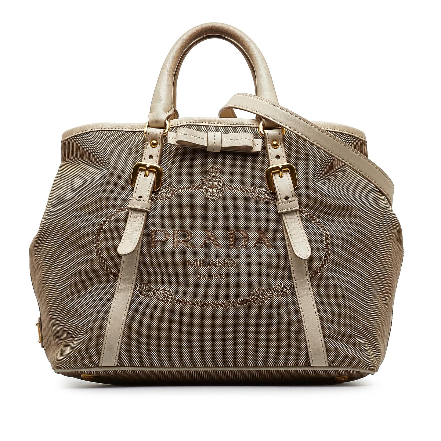 Prada Canapa Logo Satchel (SHG-x9apjX)