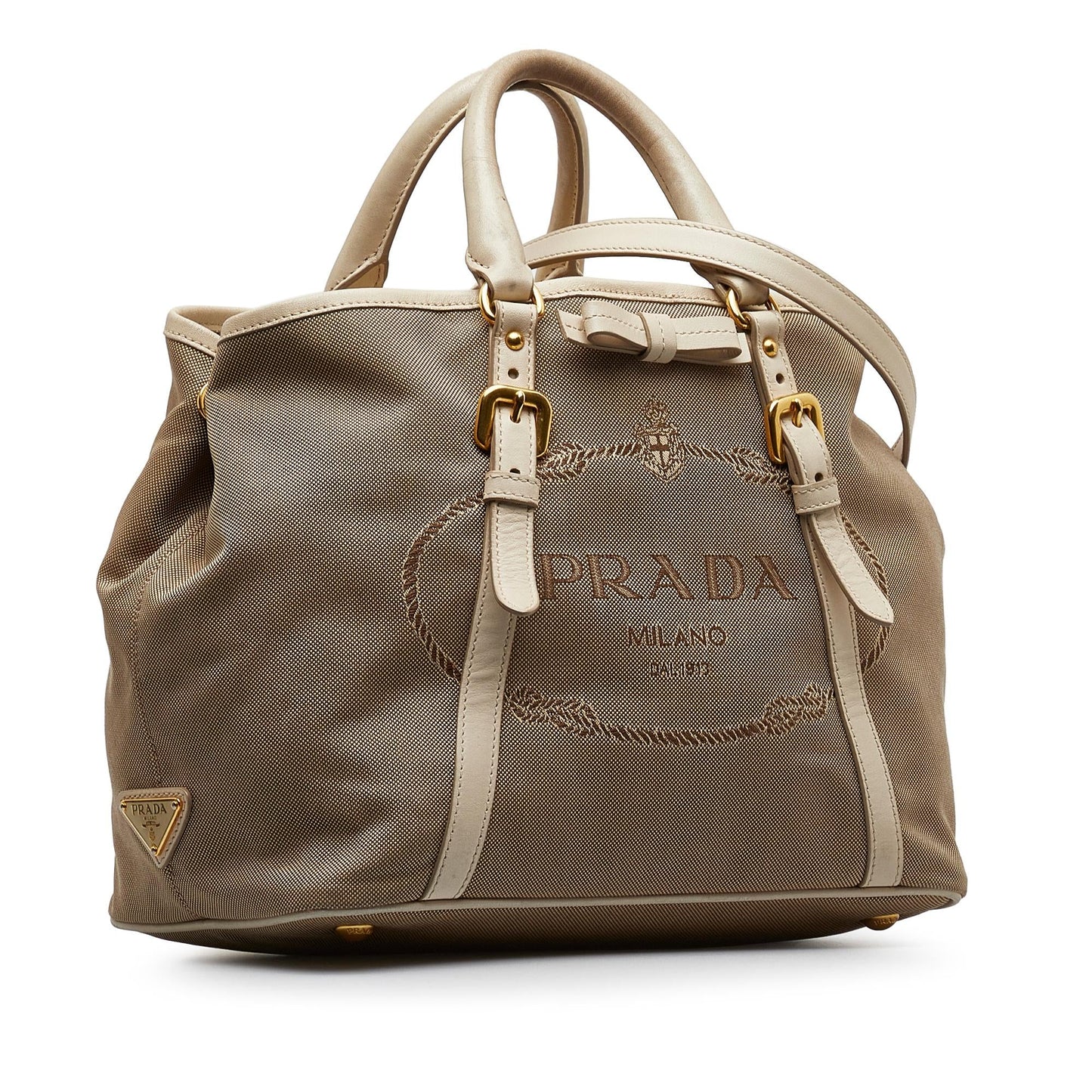 Prada Canapa Logo Satchel (SHG-x9apjX)