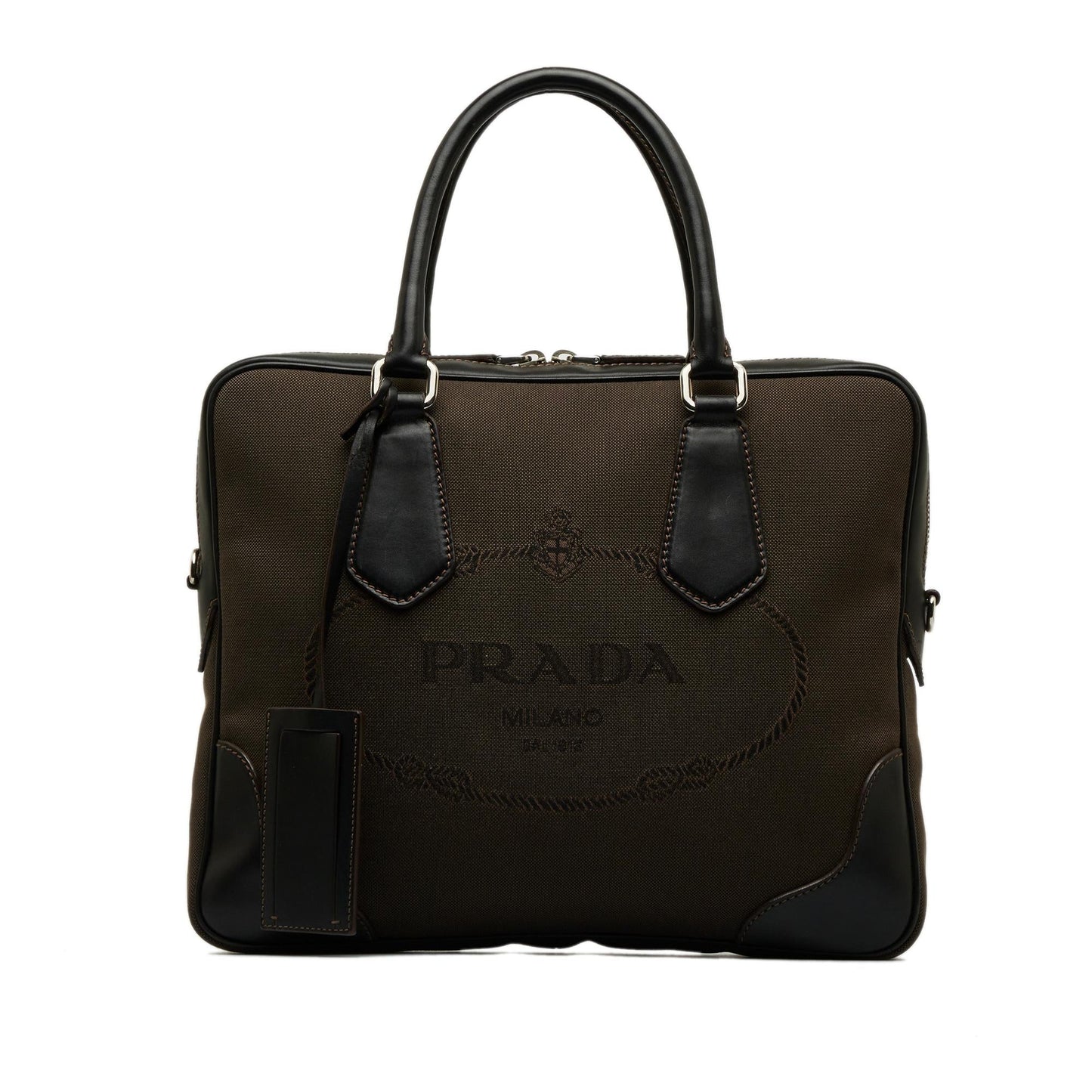 Prada Canapa Logo Satchel (SHG-b8U3kh)