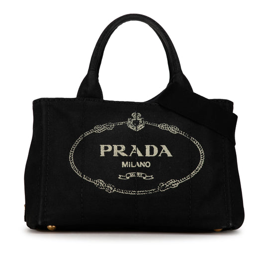 Prada Canapa Logo Satchel (SHG-elkRhs)