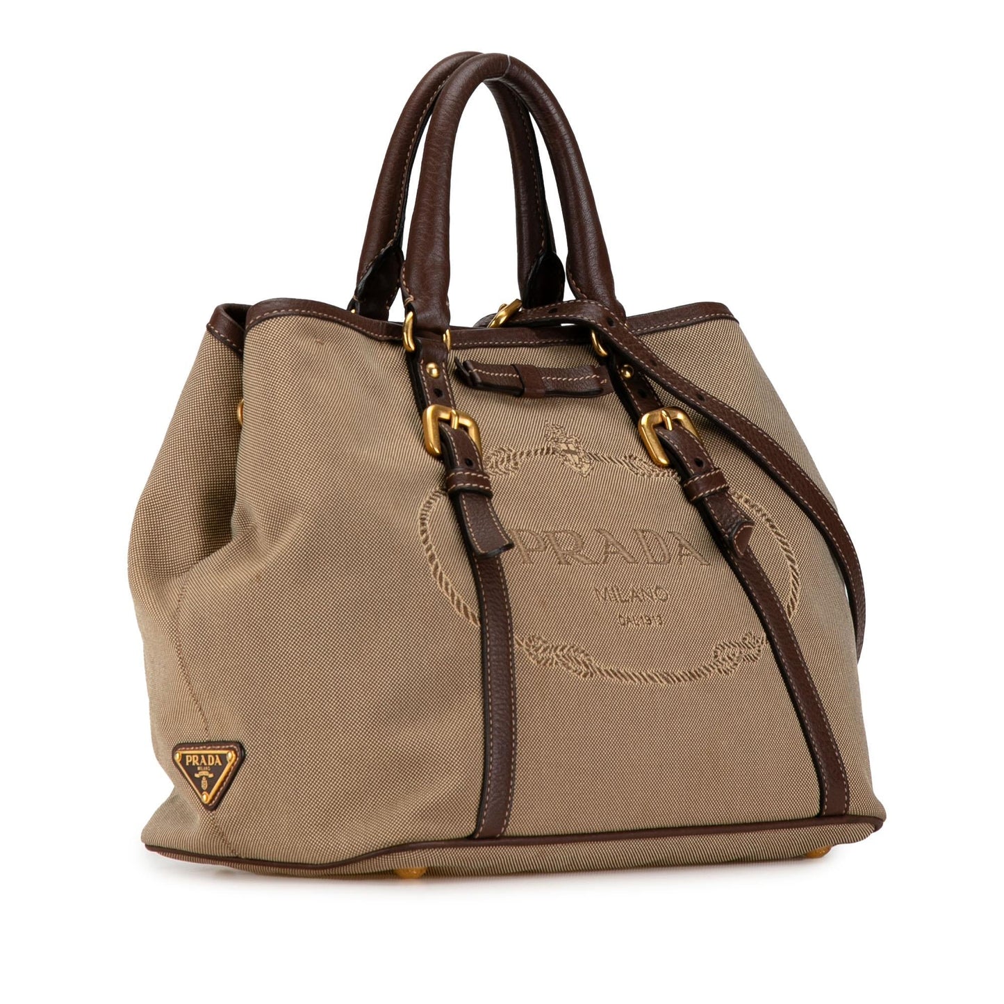 Prada Canapa Logo Satchel (SHG-HtYttP)