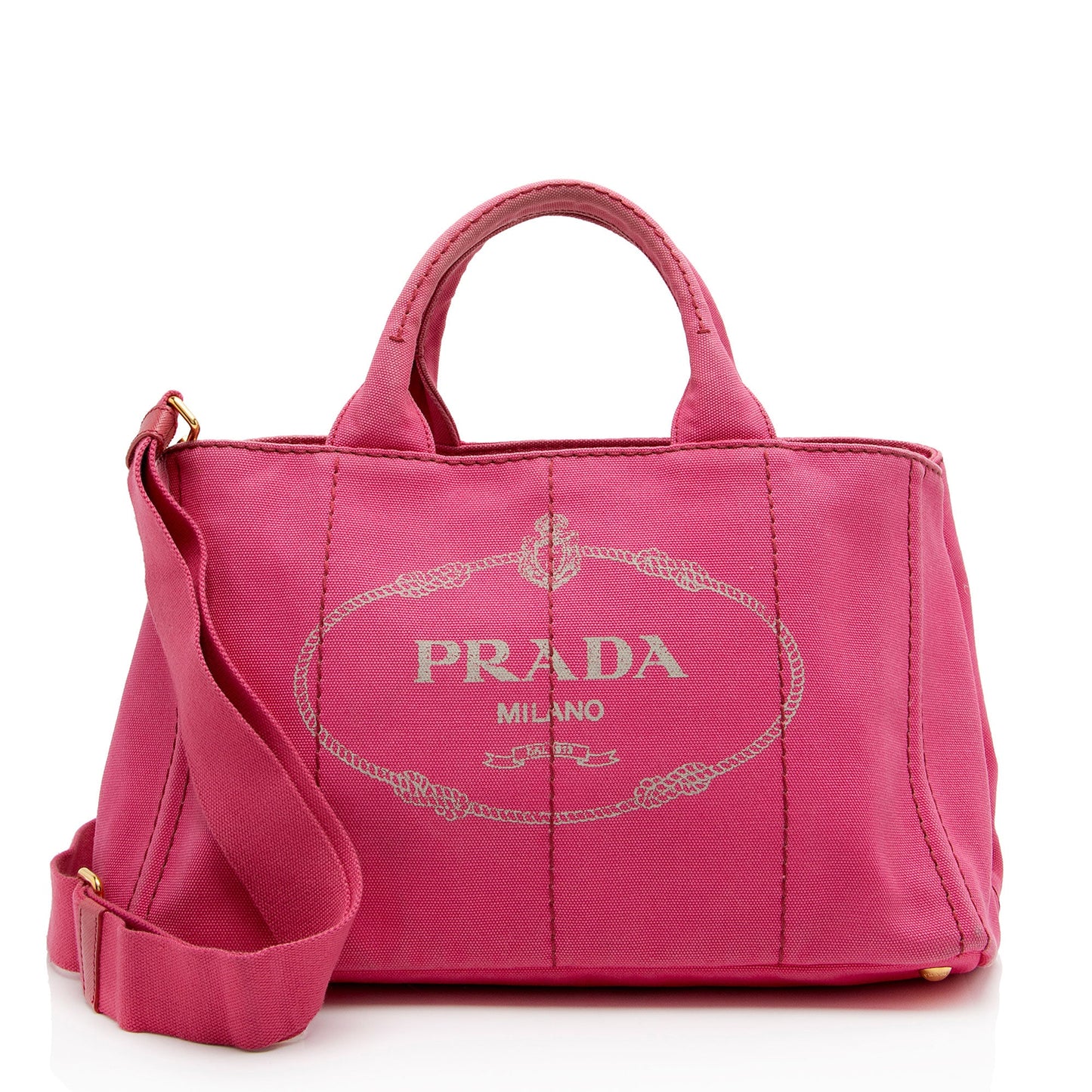 Prada Canapa Logo Shopping Tote (SHF-TjCWSj)