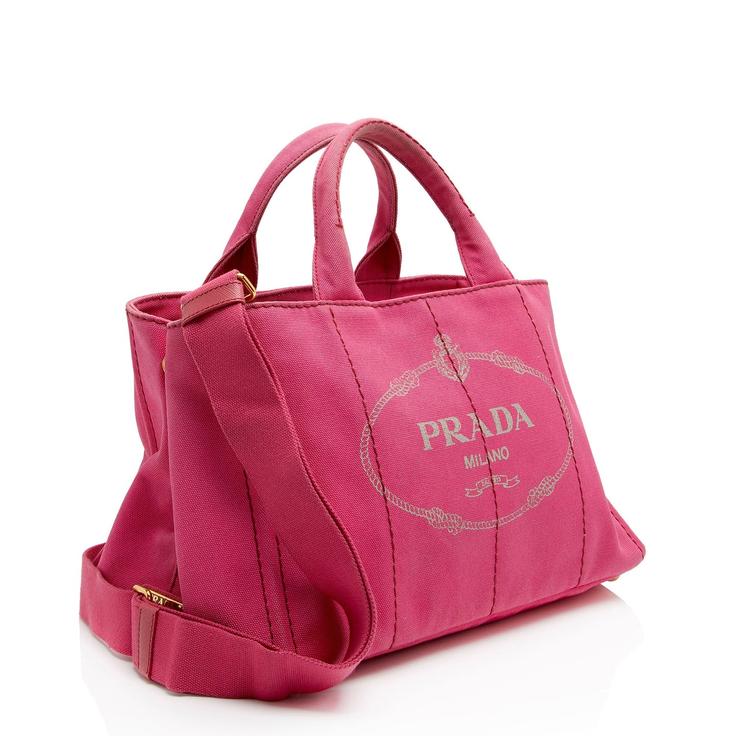 Prada Canapa Logo Shopping Tote (SHF-TjCWSj)