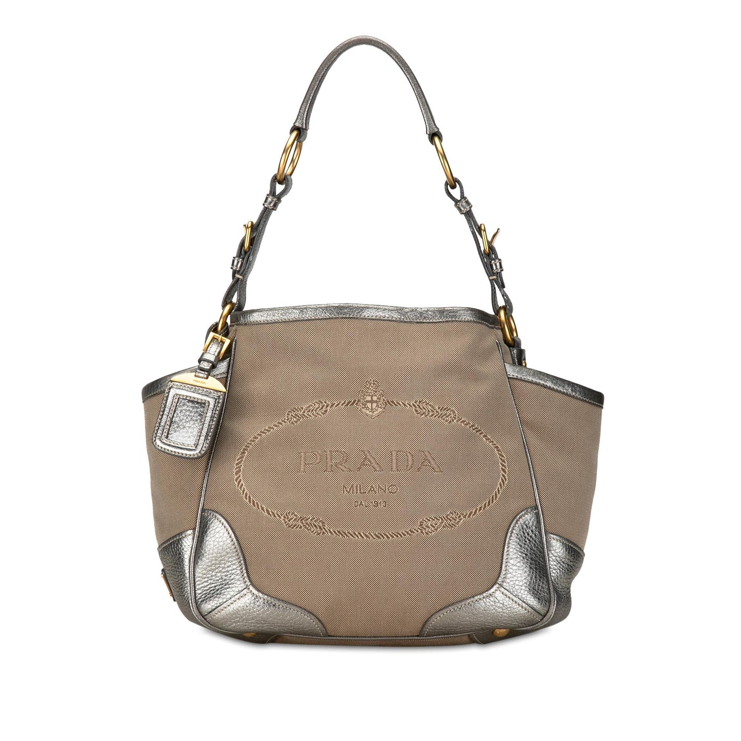 Prada Canapa Logo Shoulder Bag (SHG-MtRggi)