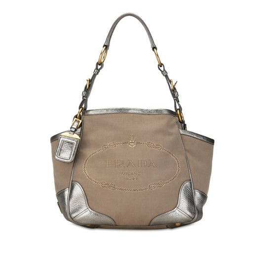 Prada Canapa Logo Shoulder Bag (SHG-MtRggi)