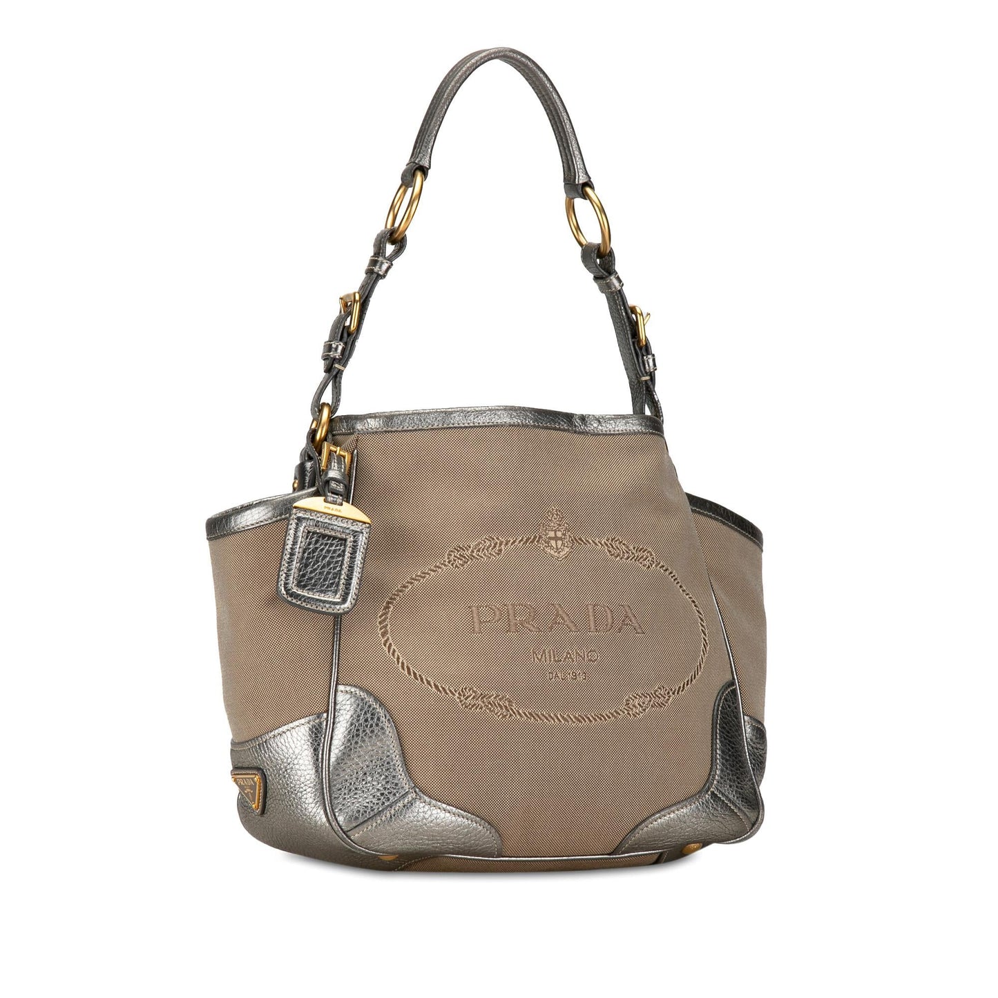 Prada Canapa Logo Shoulder Bag (SHG-MtRggi)
