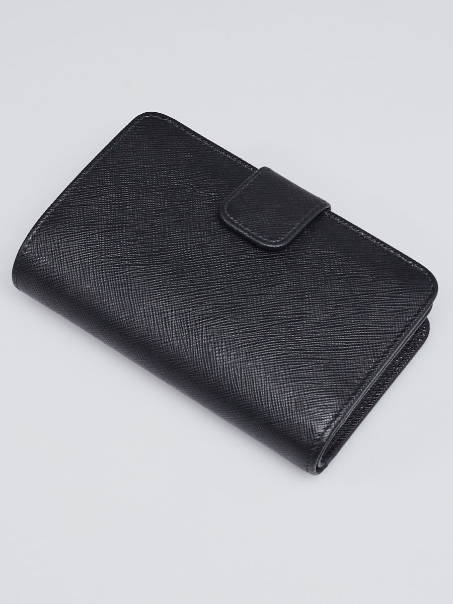 PRADA SAFFIANO LEATHER LAMPO WALLET