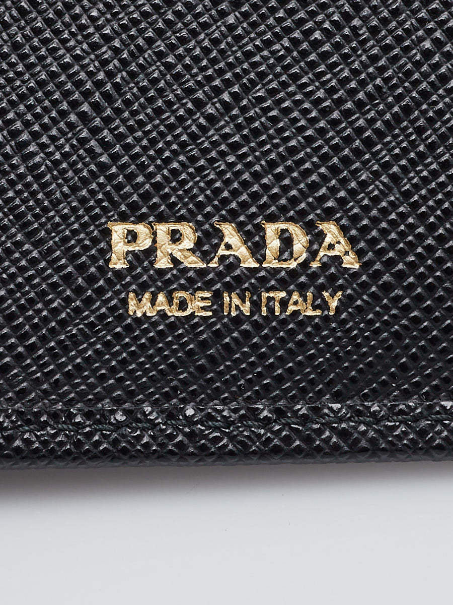 PRADA SAFFIANO LEATHER LAMPO WALLET
