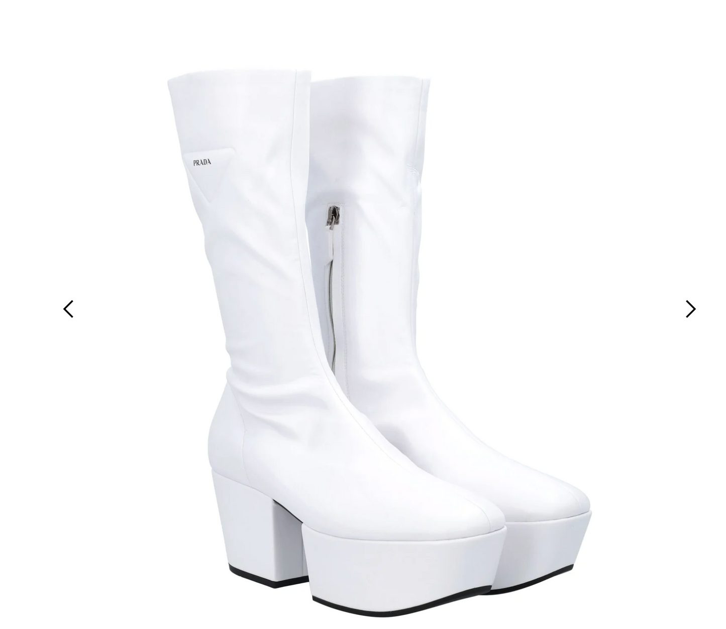 PRADA PLATFORM MID CALF BOOTS