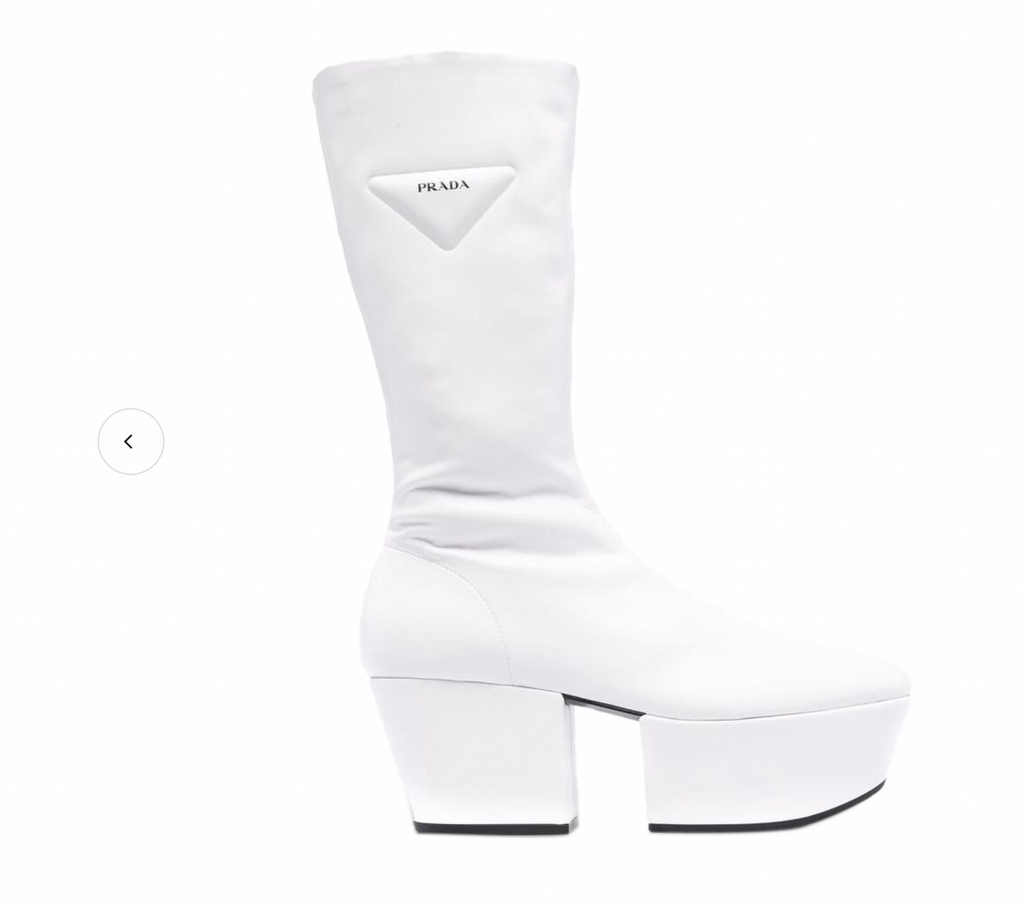 PRADA PLATFORM MID CALF BOOTS