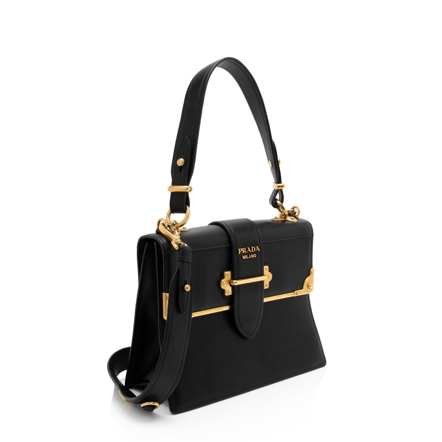 Prada Calfskin Cahier Top Handle (SHF-1Td68q)