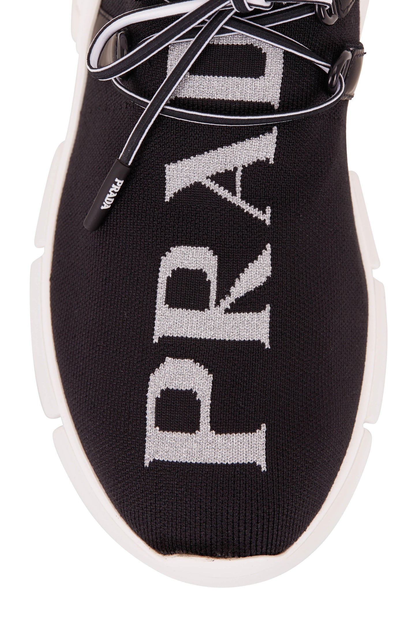 PRADA XY LOGO KNIT SNEAKERS