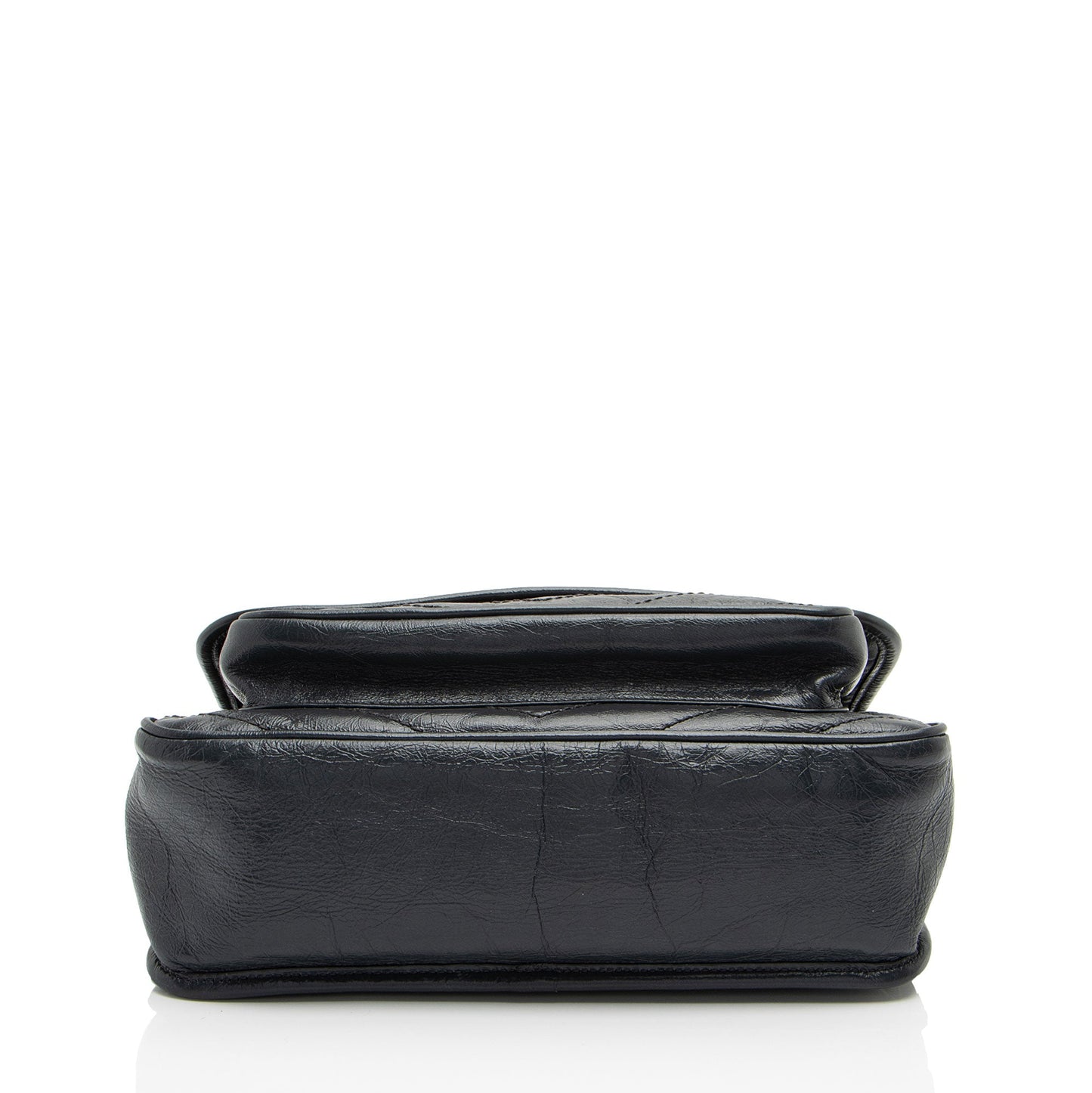 Saint Laurent Crinkled Calfskin Monogram Niki Medium Shoulder Bag (SHF-NH7fO1)