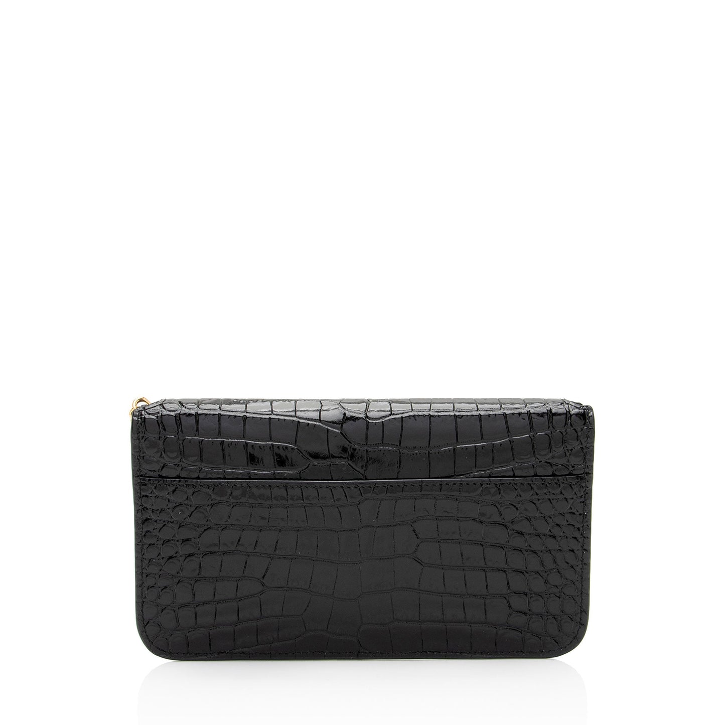 Saint Laurent Croc Embossed Monogram Phone Holder Shoulder Bag (SHF-EFRcxI)