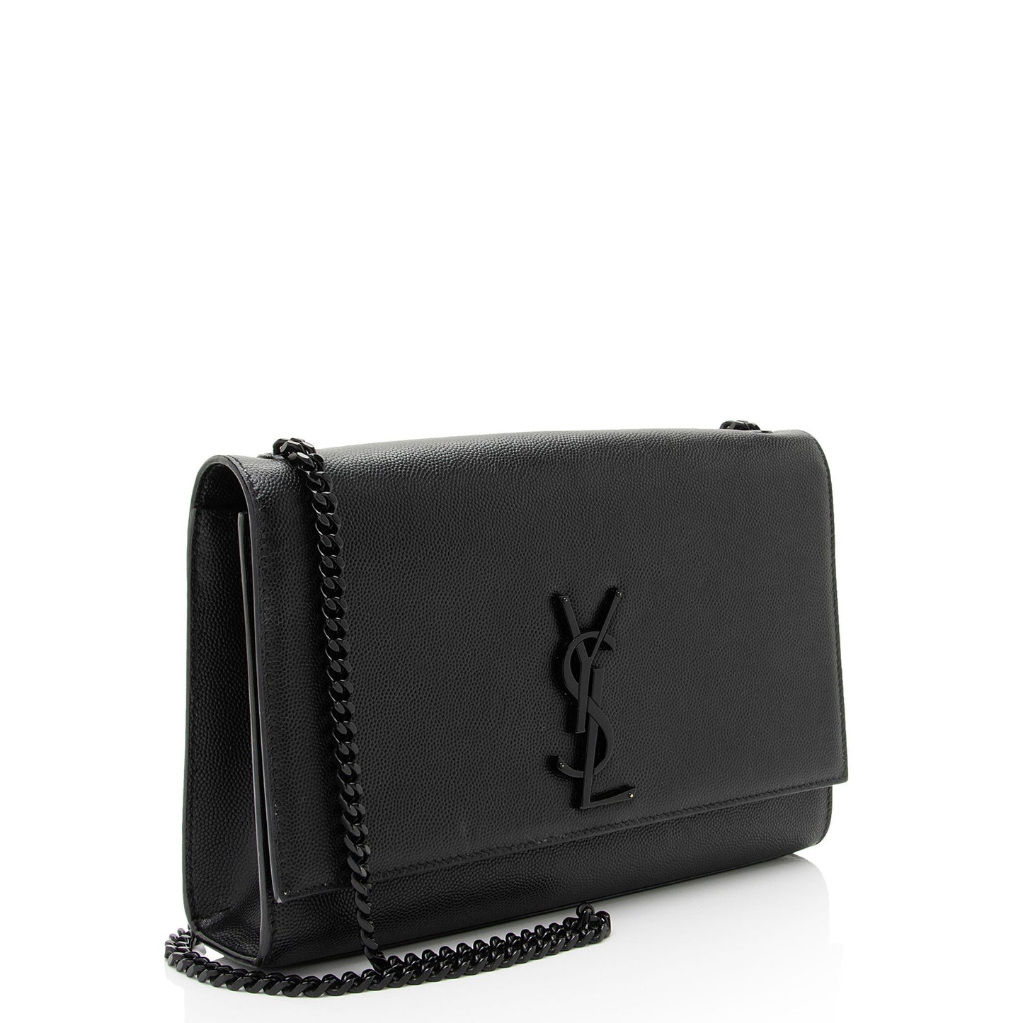 Saint Laurent Grain de Poudre Monogram Kate Medium Shoulder Bag (SHF-hzje5P)