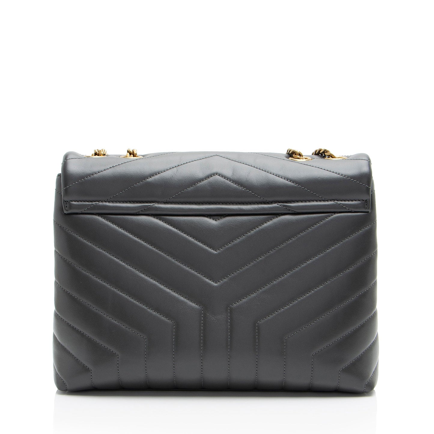 Saint Laurent Matelasse Calfskin Monogram LouLou Chain Medium Shoulder Bag (SHF-W4gfSq)