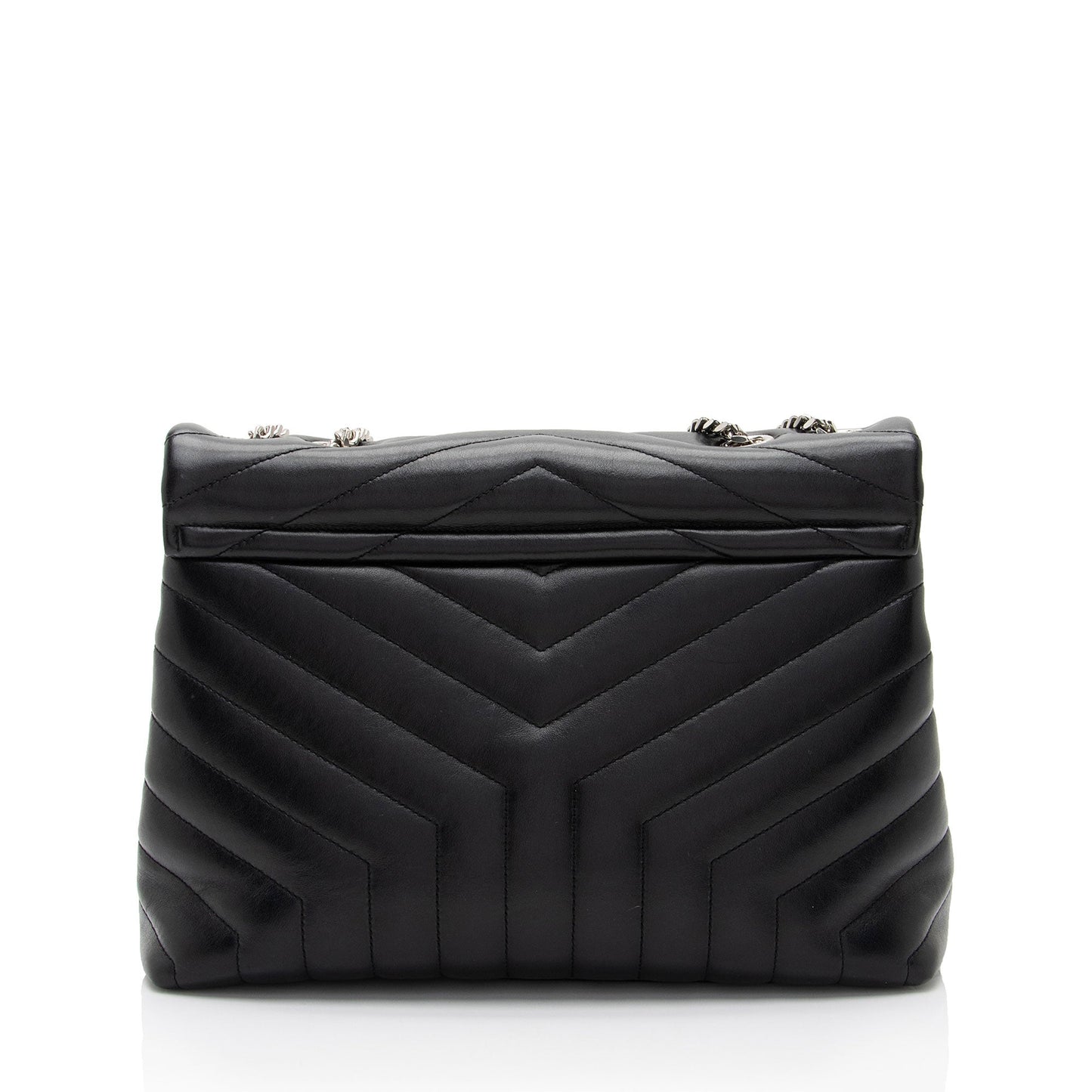 Saint Laurent Matelasse Calfskin Monogram LouLou Chain Medium Shoulder Bag (SHF-qrpSTt)